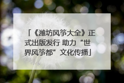 《潍坊风筝大全》正式出版发行 助力“世界风筝都”文化传播