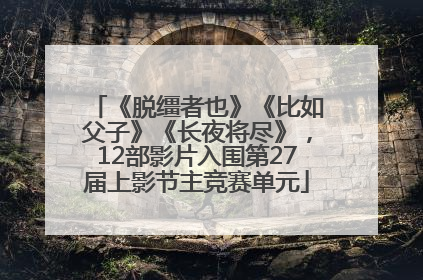 《脱缰者也》《比如父子》《长夜将尽》，12部影片入围第27届上影节主竞赛单元