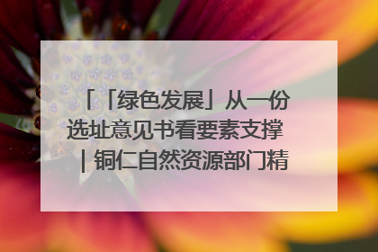 「绿色发展」从一份选址意见书看要素支撑｜铜仁自然资源部门精准服务助力项目落地