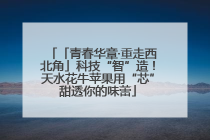 「青春华章·重走西北角」科技“智”造！天水花牛苹果用“芯”甜透你的味蕾