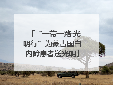 “一带一路·光明行”为蒙古国白内障患者送光明