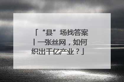 “县”场找答案丨一张丝网，如何织出千亿产业？