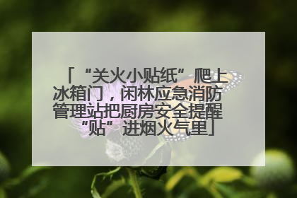 “关火小贴纸”爬上冰箱门，闲林应急消防管理站把厨房安全提醒“贴”进烟火气里
