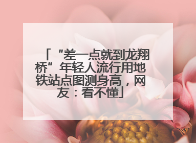 “差一点就到龙翔桥”年轻人流行用地铁站点图测身高，网友：看不懂