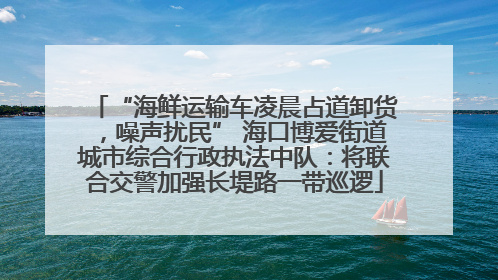 “海鲜运输车凌晨占道卸货，噪声扰民” 海口博爱街道城市综合行政执法中队：将联合交警加强长堤路一带巡逻