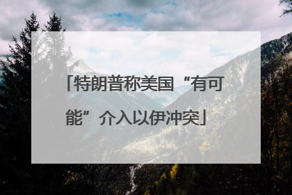 特朗普称美国“有可能”介入以伊冲突