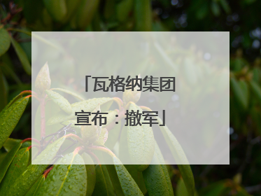 瓦格纳集团宣布：撤军