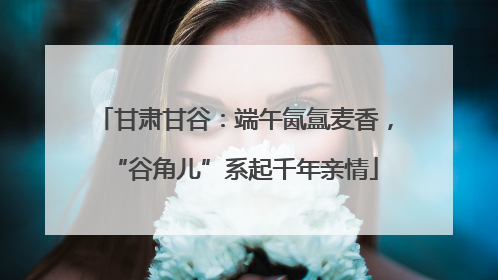 甘肃甘谷：端午氤氲麦香，“谷角儿”系起千年亲情