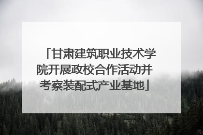 甘肃建筑职业技术学院开展政校合作活动并考察装配式产业基地