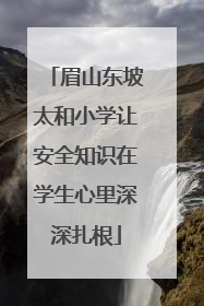 眉山东坡太和小学让安全知识在学生心里深深扎根