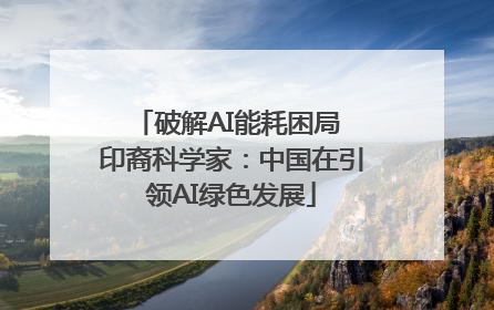 破解AI能耗困局 印裔科学家：中国在引领AI绿色发展