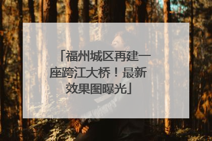 福州城区再建一座跨江大桥！最新效果图曝光
