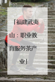 福建武夷山：职业教育服务茶产业