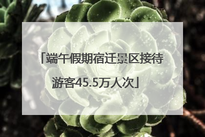 端午假期宿迁景区接待游客45.5万人次