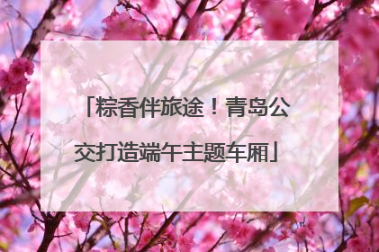 粽香伴旅途！青岛公交打造端午主题车厢