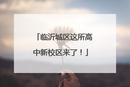 临沂城区这所高中新校区来了！