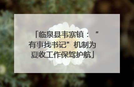 临泉县韦寨镇：“有事找书记”机制为夏收工作保驾护航