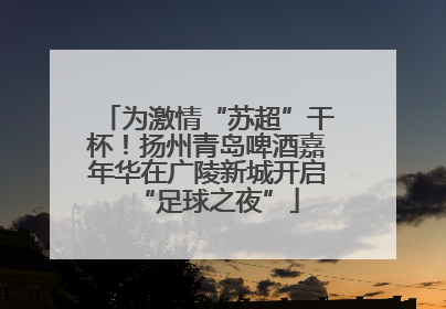 为激情“苏超”干杯！扬州青岛啤酒嘉年华在广陵新城开启“足球之夜”