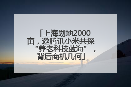 上海划地2000亩，邀腾讯小米共探“养老科技蓝海”，背后商机几何