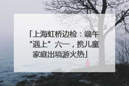 上海虹桥边检：端午“遇上”六一，携儿童家庭出境游火热