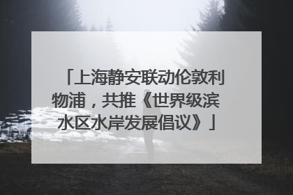 上海静安联动伦敦利物浦，共推《世界级滨水区水岸发展倡议》