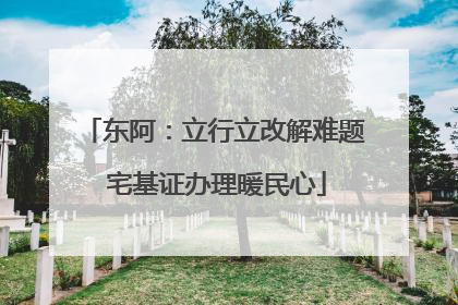 东阿：立行立改解难题 宅基证办理暖民心