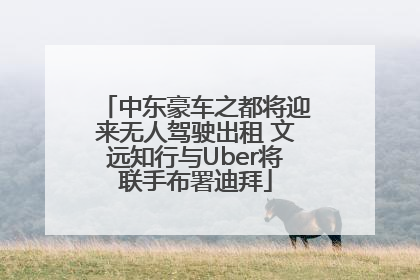 中东豪车之都将迎来无人驾驶出租 文远知行与Uber将联手布署迪拜