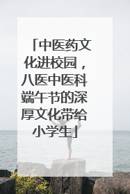 中医药文化进校园，八医中医科端午节的深厚文化带给小学生
