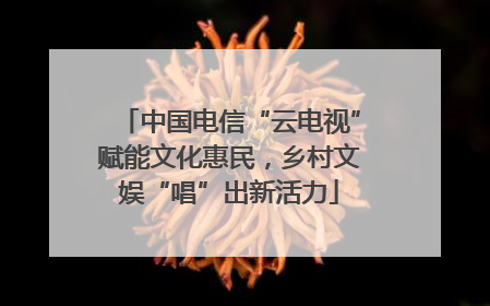 中国电信“云电视”赋能文化惠民，乡村文娱“唱”出新活力