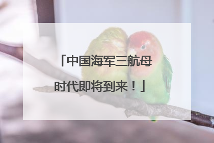 中国海军三航母时代即将到来！
