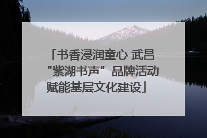 书香浸润童心 武昌“紫湖书声”品牌活动赋能基层文化建设