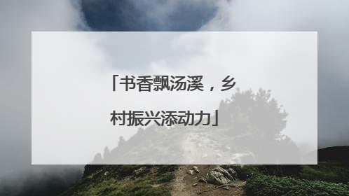 书香飘汤溪，乡村振兴添动力