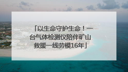 以生命守护生命！一台气体检测仪陪伴矿山救援一线劳模16年