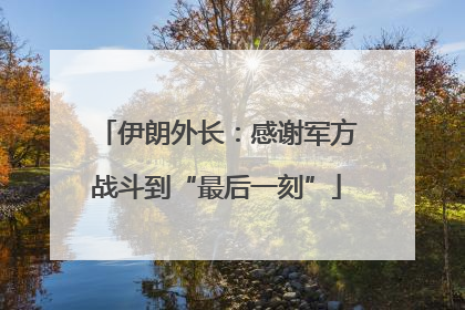 伊朗外长：感谢军方战斗到“最后一刻”
