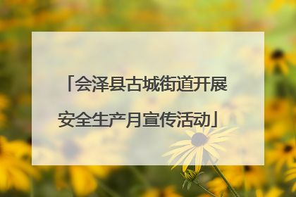 会泽县古城街道开展安全生产月宣传活动
