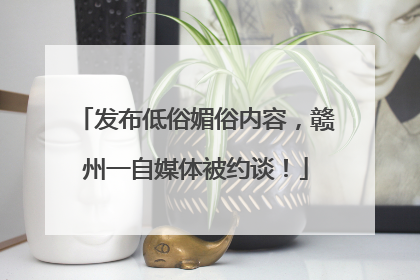 发布低俗媚俗内容，赣州一自媒体被约谈！
