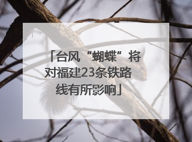 台风“蝴蝶”将对福建23条铁路线有所影响