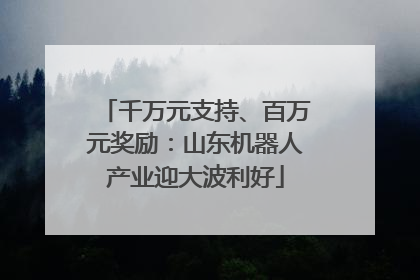 千万元支持、百万元奖励：山东机器人产业迎大波利好