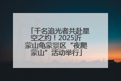 千名追光者共赴星空之约！2025沂蒙山龟蒙景区“夜爬蒙山”活动举行
