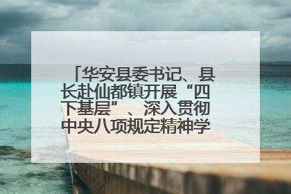 华安县委书记、县长赴仙都镇开展“四下基层”、深入贯彻中央八项规定精神学习教育工作调研