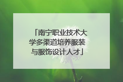 南宁职业技术大学多渠道培养服装与服饰设计人才