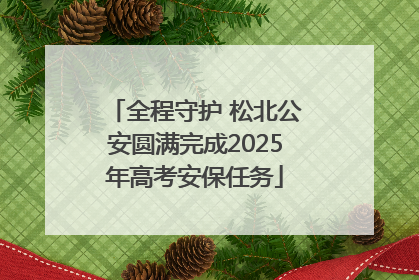 全程守护 松北公安圆满完成2025年高考安保任务