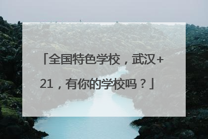 全国特色学校，武汉+21，有你的学校吗？