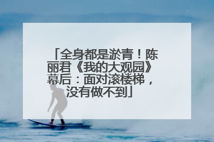 全身都是淤青！陈丽君《我的大观园》幕后：面对滚楼梯，没有做不到