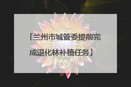 兰州市城管委提前完成退化林补植任务