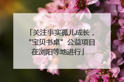 关注事实孤儿成长，“宝贝书桌”公益项目在浏阳等地进行