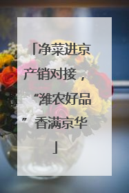 净菜进京产销对接，“潍农好品”香满京华