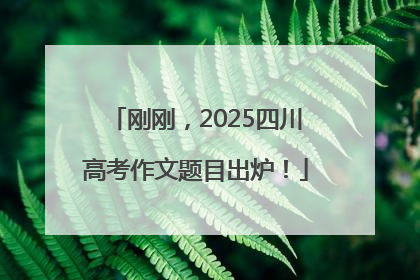 刚刚，2025四川高考作文题目出炉！