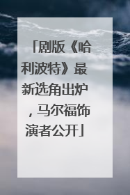 剧版《哈利波特》最新选角出炉，马尔福饰演者公开