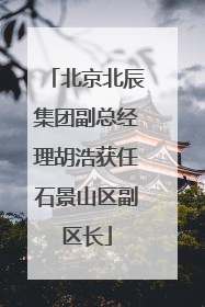 北京北辰集团副总经理胡浩获任石景山区副区长